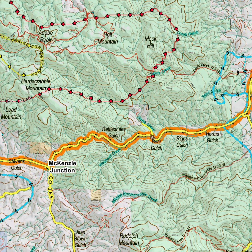 Turkey Concentrations for CO Unit 84 Map by Divas de la Caza | Avenza Maps