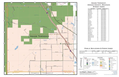 Donald Dale Milne Adams Township, Arenac County, MI digital map