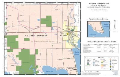 Donald Dale Milne Au Gres Township, Arenac County, MI digital map