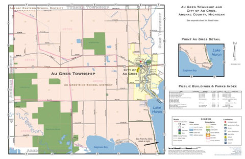 Donald Dale Milne Au Gres Township, Arenac County, MI digital map