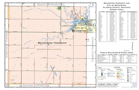 Donald Dale Milne Beaverton Township and City of Beaverton, Gladwin County, Michigan digital map