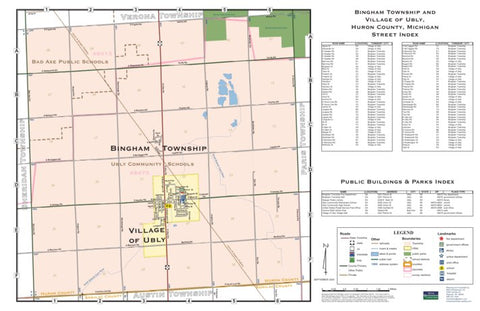 Donald Dale Milne Bingham Township and Village of Ubly, Huron County, Michigan digital map