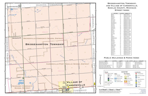 Donald Dale Milne Bridgehampton Township, and Village of Carsonville, Sanilac County, Michigan digital map