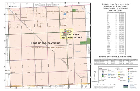 Donald Dale Milne Brookfield Township and Village of Owendale, Huron County, Michigan digital map
