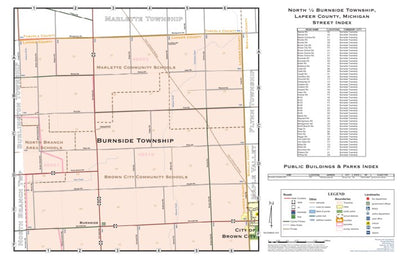Donald Dale Milne Burnside Township, Lapeer County, MI (north ½) digital map