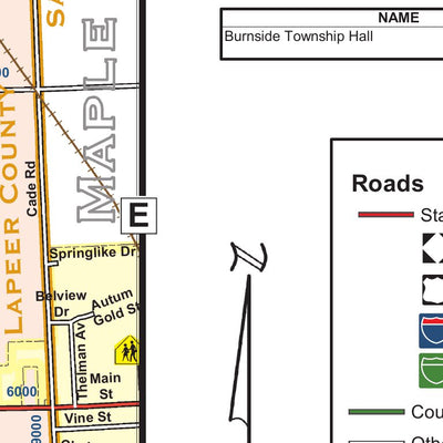Donald Dale Milne Burnside Township, Lapeer County, MI (north ½) digital map