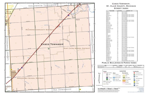 Donald Dale Milne Casco Township, St. Clair County, MI digital map