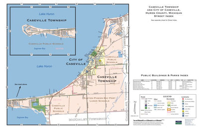 Donald Dale Milne Caseville Township and City of Caseville, Huron County, Michigan digital map
