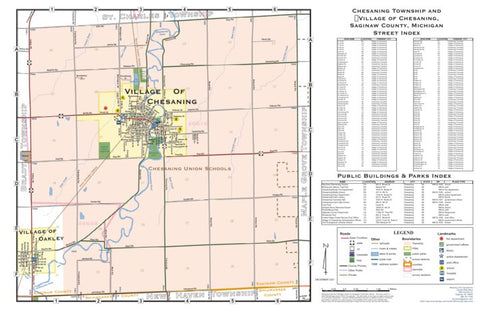 Donald Dale Milne Chesaning Township and Village of Chesaning, Saginaw County, Michigan digital map
