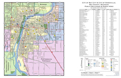 Donald Dale Milne City of Bay City, and City of Essexville, Bay County, MI digital map