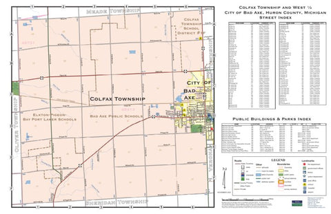 Donald Dale Milne Colfax Township and West ½ City of Bad Axe, Huron County, Michigan digital map