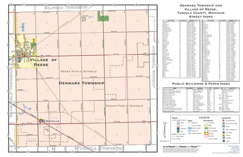 Donald Dale Milne Denmark Township, and Village of Reese, Tuscola County, Michigan digital map