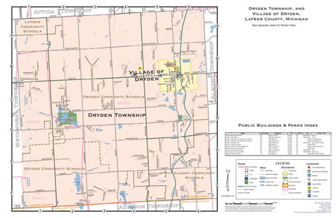 Donald Dale Milne Dryden Township, Lapeer County, Michigan digital map