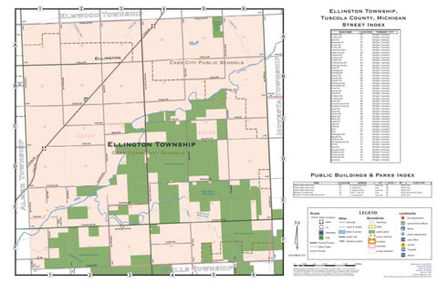 Donald Dale Milne Ellington Township, Tuscola County, Michigan digital map