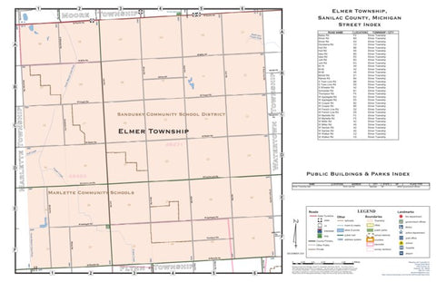 Donald Dale Milne Elmer Township, Sanilac County, Michigan digital map