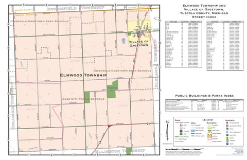 Donald Dale Milne Elmwood Township, and Village of Gagetown, Tuscola County, Michigan digital map