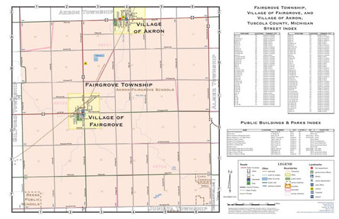 Donald Dale Milne Fairgrove Township, Village of Fairgrove, and Village of Akron, Tuscola County, Michigan digital map