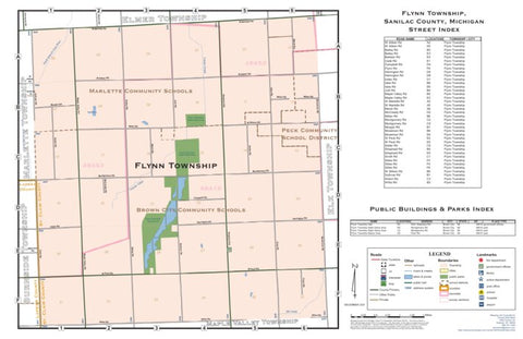 Donald Dale Milne Flynn Township, Sanilac County, Michigan digital map