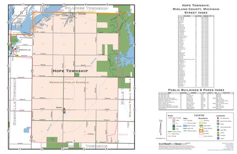 Donald Dale Milne Hope Township, Midland County, Michigan digital map