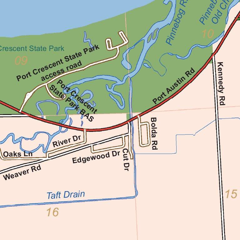 Huron County, Michigan - Complete Township Maps Map by Donald Dale ...