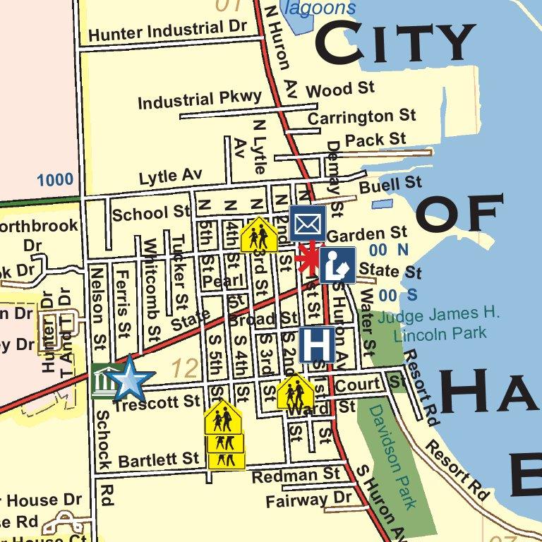 Huron County, Michigan - Complete Township Maps Map by Donald Dale ...