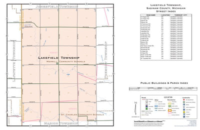 Donald Dale Milne Lakefield Township, Saginaw County, Michigan digital map