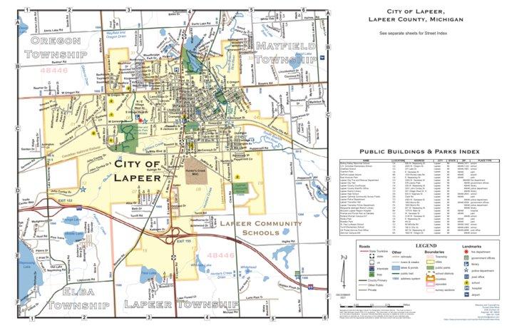 Lapeer County, Michigan - Complete Township Maps Map by Donald Dale ...