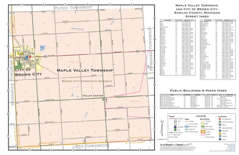 Donald Dale Milne Maple Valley Township, and City of Brown City, Sanilac County, Michigan digital map