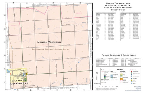 Donald Dale Milne Marion Township, and Village of Deckerville, Sanilac County, Michigan digital map