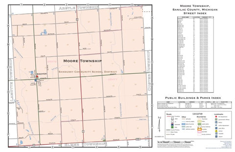 Donald Dale Milne Moore Township, Sanilac County, Michigan digital map