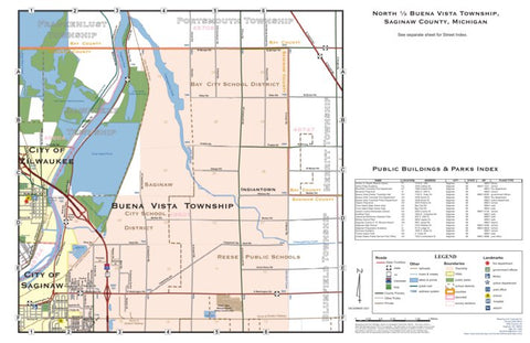 Donald Dale Milne North ½ Buena Vista Township, Saginaw County, Michigan digital map