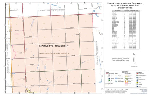 Donald Dale Milne North ½ of Marlette Township, Sanilac County, Michigan digital map