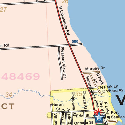 Donald Dale Milne North ½ Sanilac Township, and Village of Port Sanilac, Sanilac County, Michigan digital map