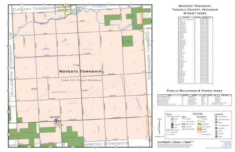 Donald Dale Milne Novesta Township, Tuscola County, Michigan digital map
