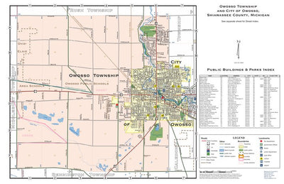 Owosso Township and City of Owosso, Shiawassee County, Michigan Preview 1