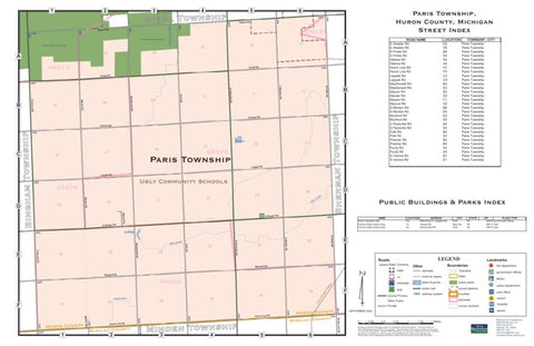 Donald Dale Milne Paris Township, Huron County, Michigan digital map