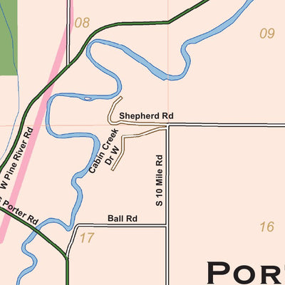 Donald Dale Milne Porter Township, Midland County, Michigan digital map