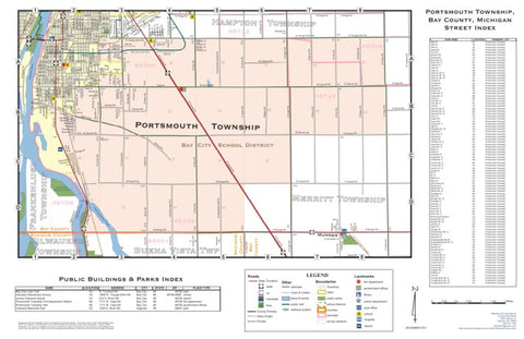 Donald Dale Milne Portsmouth Township, Bay County, MI digital map
