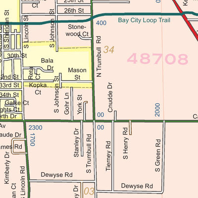 Donald Dale Milne Portsmouth Township, Bay County, MI digital map