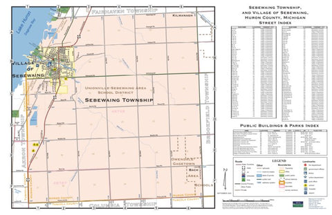 Donald Dale Milne Sebewaing Township and Village of Sebewaing, Huron County, Michigan digital map