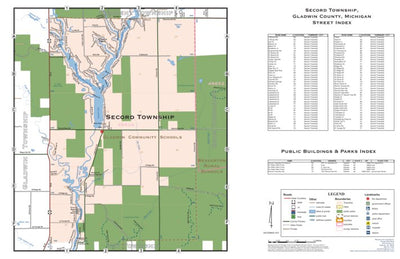 Donald Dale Milne Secord Township, Gladwin County, Michigan digital map