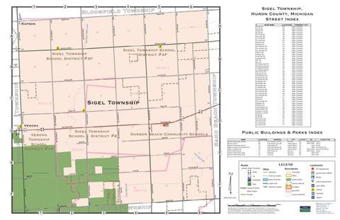 Donald Dale Milne Sigel Township, Huron County, Michigan digital map