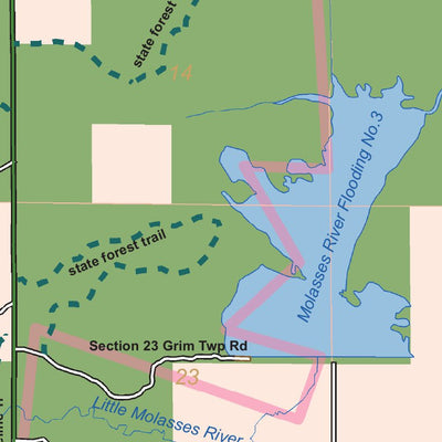 Donald Dale Milne South ½ of Grim Township, Gladwin County, Michigan digital map