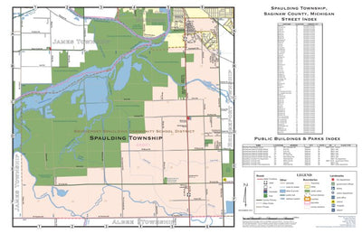 Donald Dale Milne Spaulding Township, Saginaw County, Michigan digital map