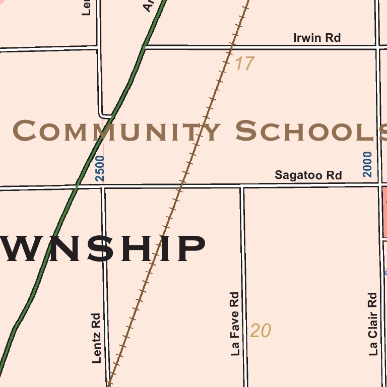 Standish Township and City of Standish, Arenac County, MI Map by Donald ...