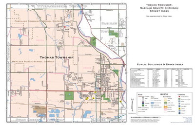 Donald Dale Milne Thomas Township, Saginaw County, Michigan digital map