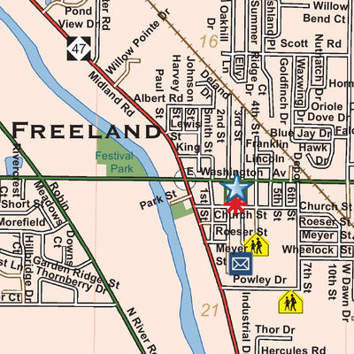 Donald Dale Milne Tittabawassee Township, Saginaw County, Michigan digital map