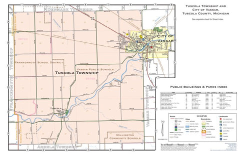 Donald Dale Milne Tuscola Township, and City of Vassar, Tuscola County, Michigan digital map