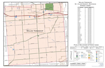 Donald Dale Milne Wales Township, St. Clair County, MI digital map