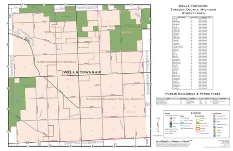 Donald Dale Milne Wells Township, Tuscola County, Michigan digital map